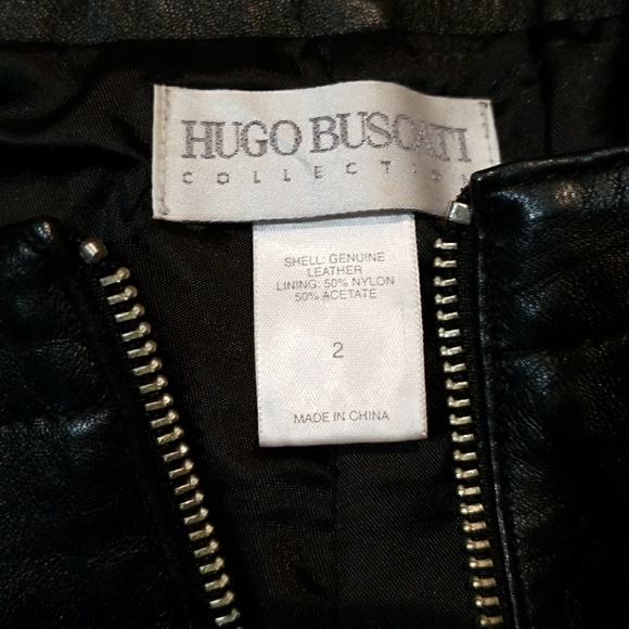 Hugo Buscati genuine leather pants size 2 - Picture 2 of 7